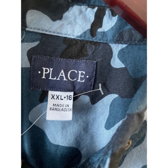 💕SALE 4 for $10💕Place Boy Camouflage Long Sleeve Button Down Shirt - Picture 3 of 5
